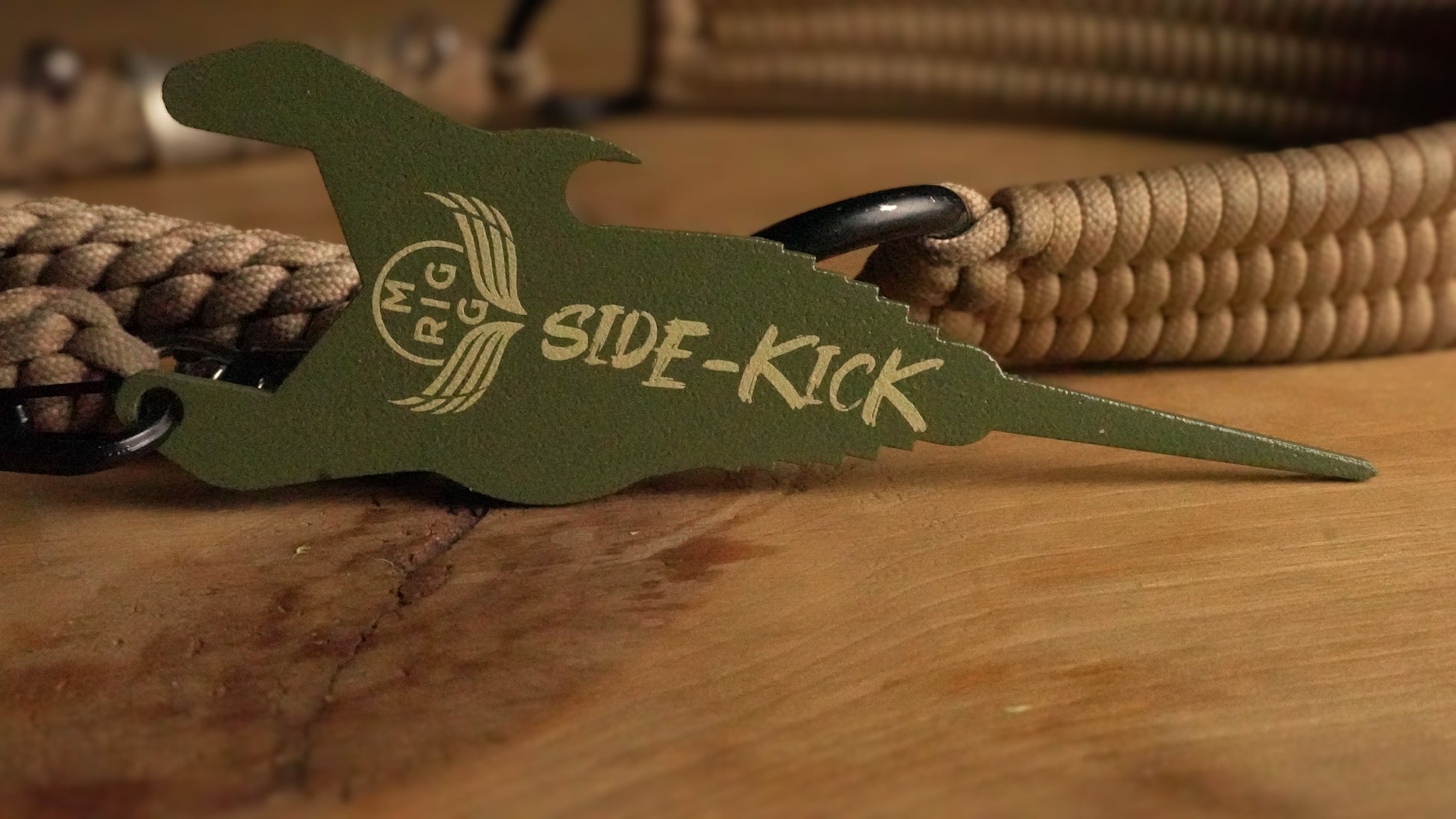 "Side-Kick" Lanyard Multi-tool Hammered Olive - MIGRIG